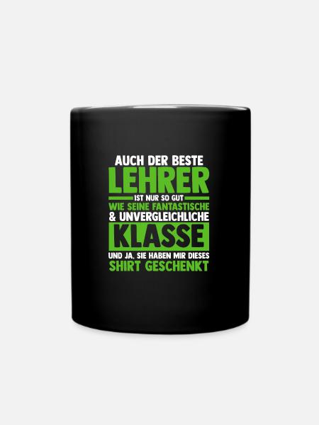 Lehrer Beruf Schullehrer Geschenk - Tasse einfarbig - Schwarz