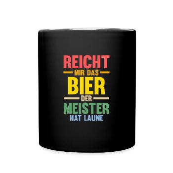 Meister Prüfung Meister Prüfung Geschenk - Tasse einfarbig - Schwarz - Vorne