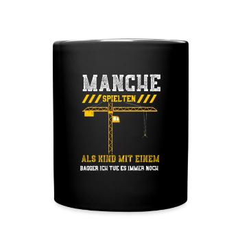 Manche Spielten Als Kind Mit Ein... - Tasse einfarbig - Schwarz - Vorne