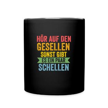 Geselle Prüfung Gesellen Prüfung Geschenk - Tasse einfarbig - Schwarz - Vorne