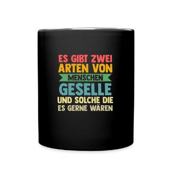 Geselle Prüfung Gesellen Prüfung Geschenk - Tasse einfarbig - Schwarz - Vorne
