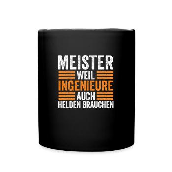 Meister Handwerker Handwerksmeister Geschenk - Tasse einfarbig - Schwarz - Vorne
