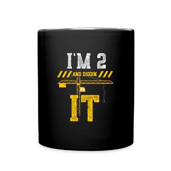 J’ai 2 ans et je le creuse - Mug uni - noir - Devant