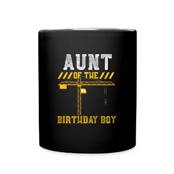 Aunt Of The Birthday Boy - Full Colour Mug - black - Front