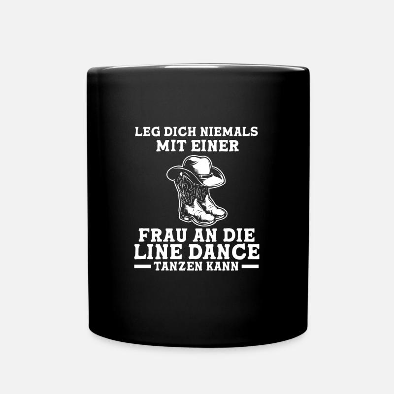 Linedance Western Linedance Tänzerin Geschenk - Tasse einfarbig - Schwarz