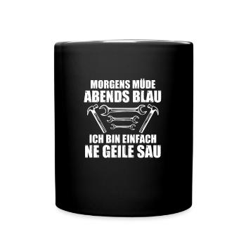 Mechaniker Auto Auto-Mechaniker Geschenk - Tasse einfarbig - Schwarz - Vorne