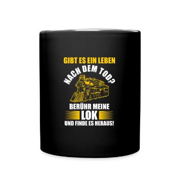 Modelleisenbahn Bahn Modellbauer Geschenk - Tasse einfarbig - Schwarz - Vorne