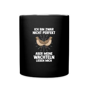 Wachtel Züchter Wachtel Halter Geschenk - Tasse einfarbig - Schwarz - Vorne