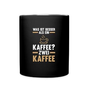 Kaffee Koffein Kaffee Trinker Geschenk - Tasse einfarbig - Schwarz - Vorne
