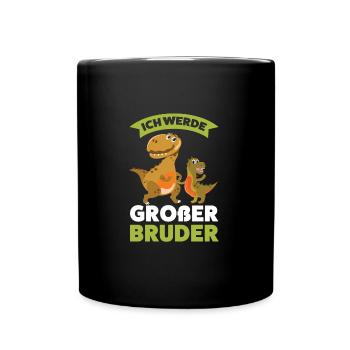 Großer Bruder Dinosaurier Grosser Bruder Geschenk - Tasse einfarbig - Schwarz - Vorne