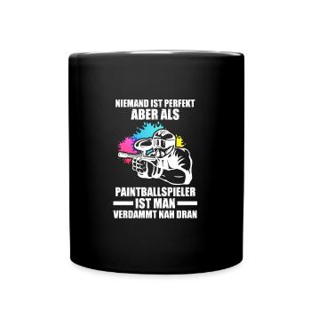 Paintball Sport Paintballspieler Geschenk - Tasse einfarbig - Schwarz - Vorne