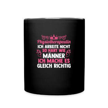 Physiotherapeutin Beruf Physio Geschenk - Tasse einfarbig - Schwarz - Vorne