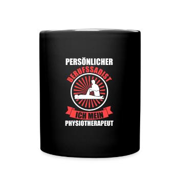 Physiotherapeut Beruf Krankengymnastik Geschenk - Tasse einfarbig - Schwarz - Vorne