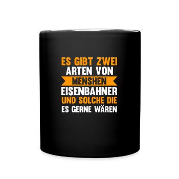 Eisenbahner Beruf Eisenbahn Geschenk - Tasse einfarbig - Schwarz - Vorne