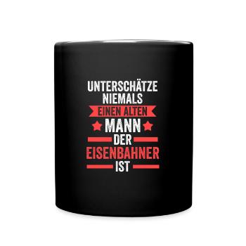 Eisenbahner Beruf Eisenbahn Geschenk - Tasse einfarbig - Schwarz - Vorne