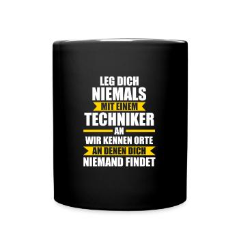 Techniker Beruf Ingenieur Geschenk - Tasse einfarbig - Schwarz - Vorne