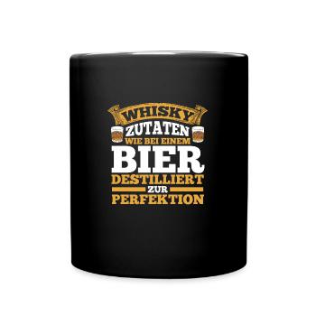 Whisky Alkohol Whiskyliebhaber Geschenk - Tasse einfarbig - Schwarz - Vorne
