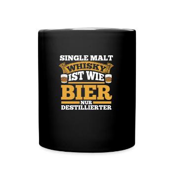 Whisky Alkohol Whiskyliebhaber Geschenk - Tasse einfarbig - Schwarz - Vorne