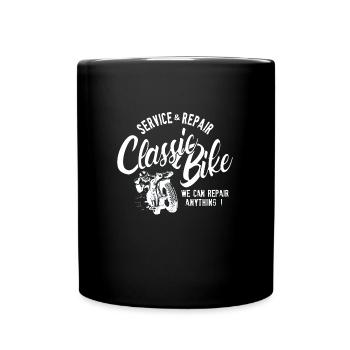 Classic Bike service Repair - Full Colour Mug - black - Front