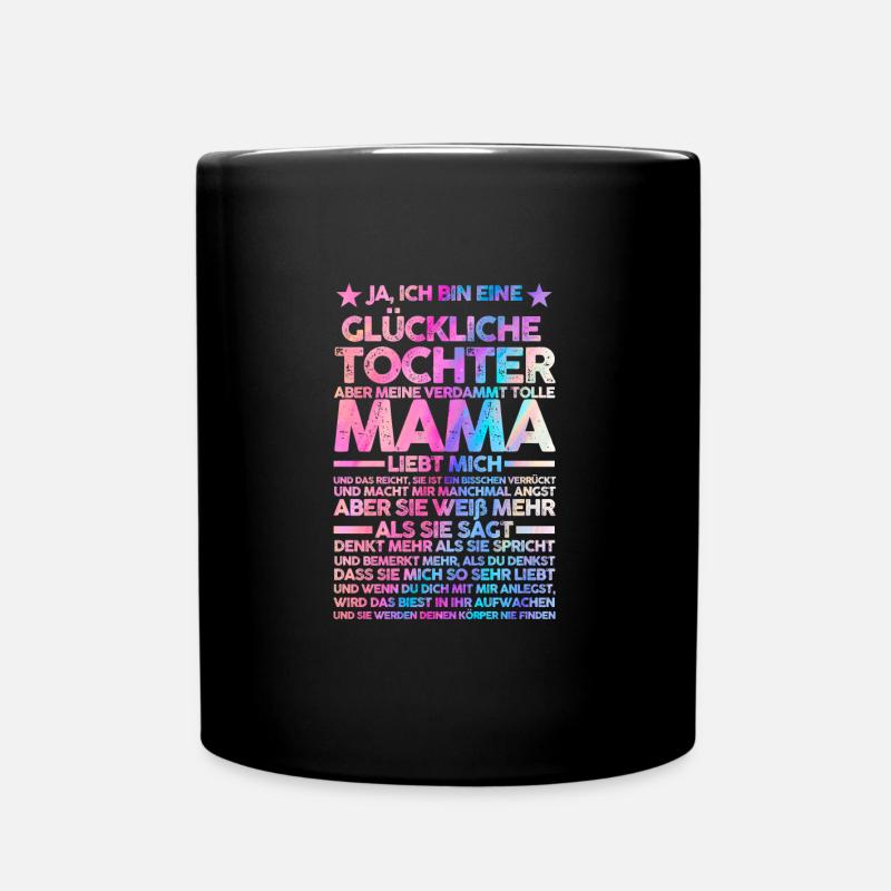 Tochter & Mutter Familie Mutter Geschenk - Tasse einfarbig - Schwarz