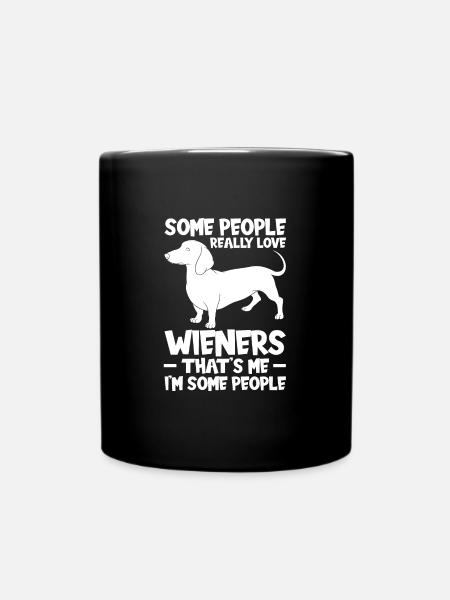 dachshund wiener wiener geschenk - Tasse einfarbig - Schwarz