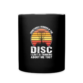 Discgolfer Discgolf Discgolfing Geschenk - Tasse einfarbig - Schwarz - Vorne