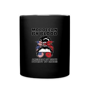 Marokko Marokkaner Marokkanische Wurzeln Geschenk - Tasse einfarbig - Schwarz - Vorne