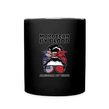 Marokko Marokkaner Marokkanische Wurzeln Geschenk - Tasse einfarbig - Schwarz - Vorne