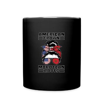 Marokko Marokkaner Marokkanische Wurzeln Geschenk - Tasse einfarbig - Schwarz - Vorne