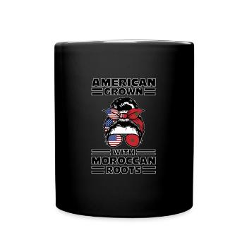 Marokko Marokkaner Marokkanische Wurzeln Geschenk - Tasse einfarbig - Schwarz - Vorne