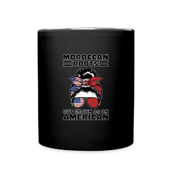 Marokko Marokkaner Marokkanische Wurzeln Geschenk - Tasse einfarbig - Schwarz - Vorne