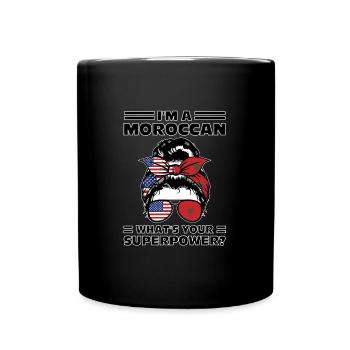 Marokko Marokkaner Marokkanische Wurzeln Geschenk - Tasse einfarbig - Schwarz - Vorne