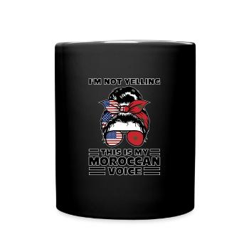 Marokko Marokkaner Marokkanische Wurzeln Geschenk - Tasse einfarbig - Schwarz - Vorne