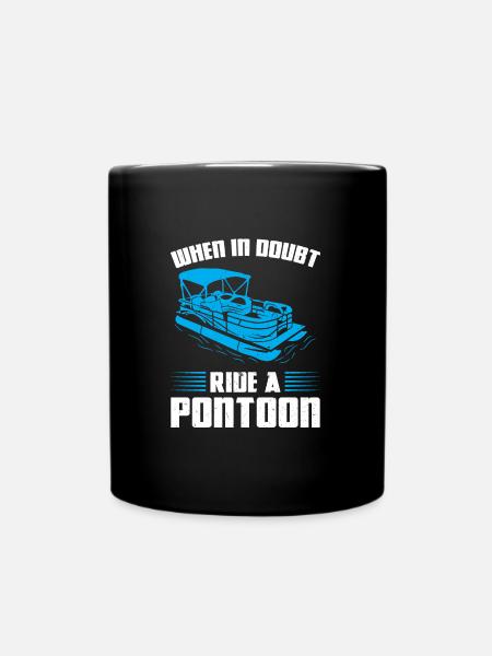 Ponton Pontonierboot Geschenk - Tasse einfarbig - Schwarz