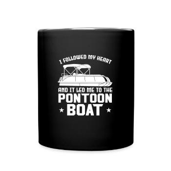 Ponton Pontonierboot Geschenk - Tasse einfarbig - Schwarz - Vorne