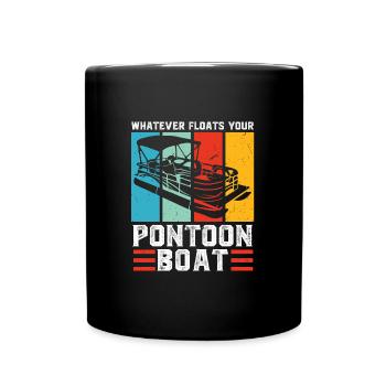 Ponton Pontonierboot Geschenk - Tasse einfarbig - Schwarz - Vorne