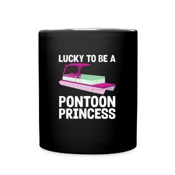 Ponton Pontonierboot Geschenk - Tasse einfarbig - Schwarz - Vorne