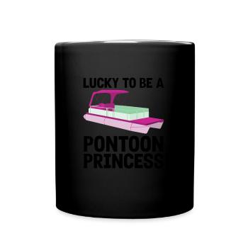 Ponton Pontonierboot Geschenk - Tasse einfarbig - Schwarz - Vorne