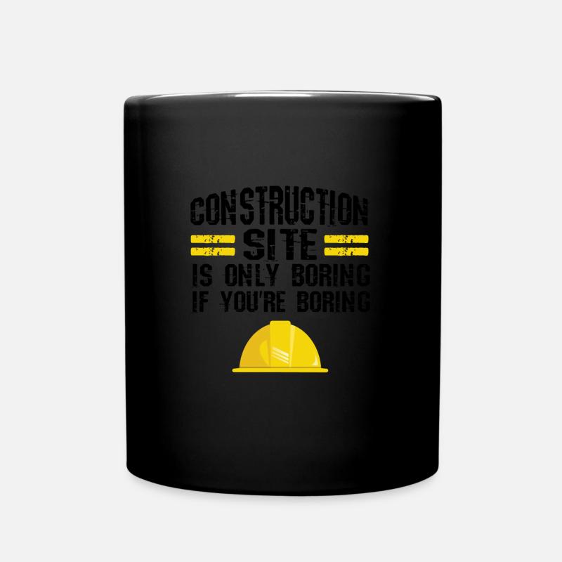 Baustelle Bauherr Geschenk - Tasse einfarbig - Schwarz