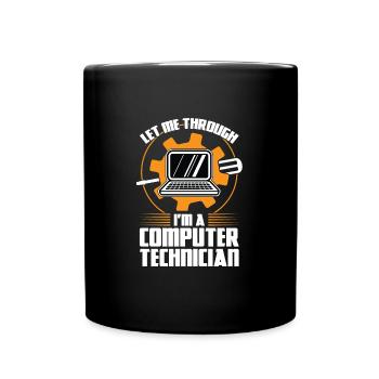 Technischer Support Computertechniker Technischer - Tasse einfarbig - Schwarz - Vorne
