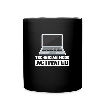Technischer Support Computertechniker Technischer - Tasse einfarbig - Schwarz - Vorne