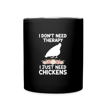 Hühnerhaltung Tierhaltung Geschenk - Tasse einfarbig - Schwarz - Vorne