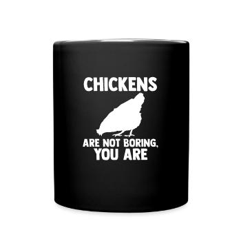 Hühnerhaltung Tierhaltung Geschenk - Tasse einfarbig - Schwarz - Vorne
