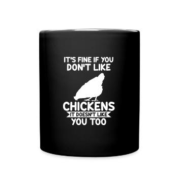 Hühnerhaltung Tierhaltung Geschenk - Tasse einfarbig - Schwarz - Vorne