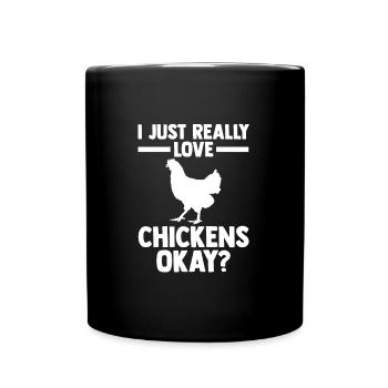 Hühnerhaltung Tierhaltung Geschenk - Tasse einfarbig - Schwarz - Vorne
