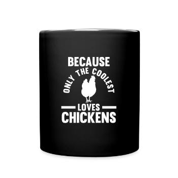 Hühnerhaltung Tierhaltung Geschenk - Tasse einfarbig - Schwarz - Vorne