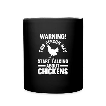 Hühnerhaltung Tierhaltung Geschenk - Tasse einfarbig - Schwarz - Vorne
