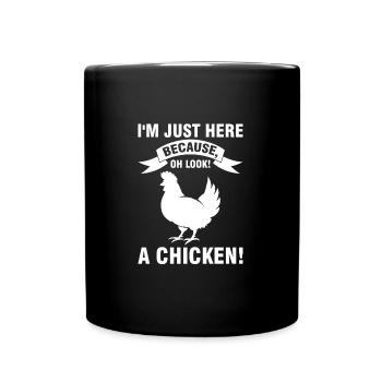 Hühnerhaltung Tierhaltung Geschenk - Tasse einfarbig - Schwarz - Vorne