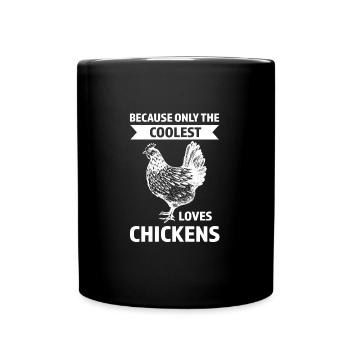 Hühnerhaltung Tierhaltung Geschenk - Tasse einfarbig - Schwarz - Vorne