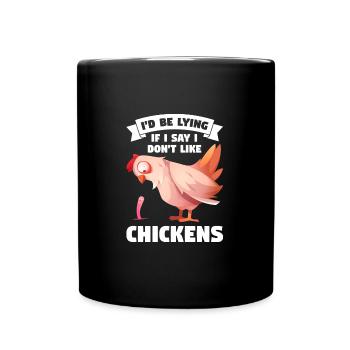 Hühnerhaltung Tierhaltung Geschenk - Tasse einfarbig - Schwarz - Vorne